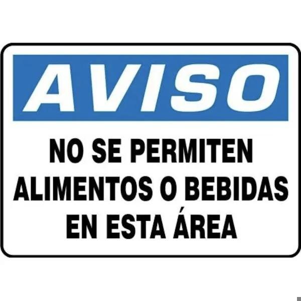 Accuform OSHA NOTICE SAFETY SIGN NO FOOD OR SHMHSK838XV SHMHSK838XV - main